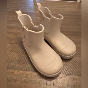 Kids Cream Bear Paw Rain Boots